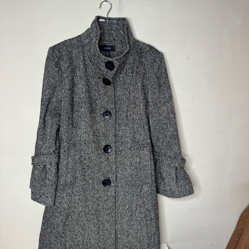 Alfani Women's Charcoal tweed Pea Coat size XL